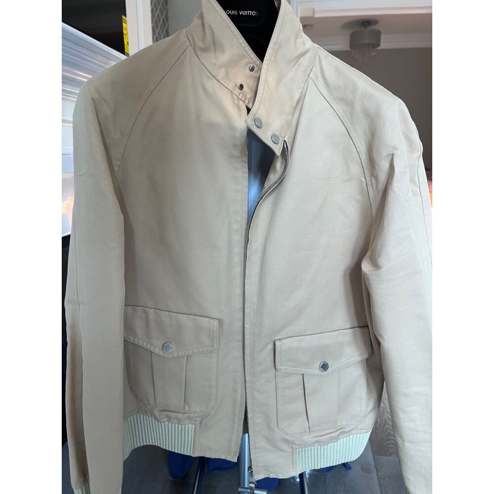 $3100 Louis Vuitton Beige Tan Harrington Bomber Jacket Men Size 50